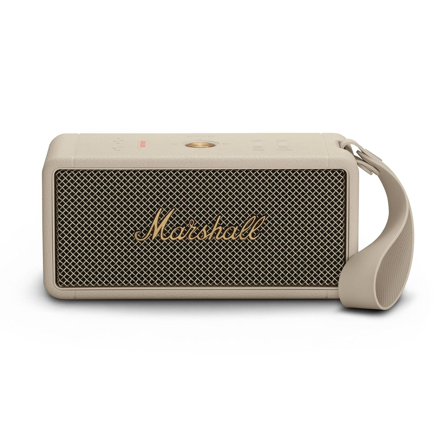 Marshall Middleton Portable Bluetooth Speaker with 20+ Hours of Portable Playtime, 360° Sound, Dust & Waterproof (IP67) - Cream