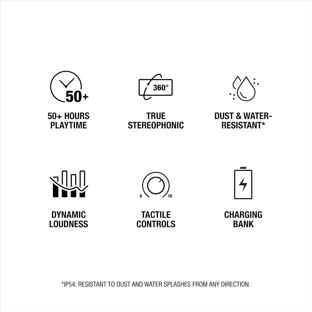 Marshall Kilburn III Portable Bluetooth Speaker with 50+ Hours of Portable Playtime, (360° Sound), Dust & Water-Resistant (IP54) – Black & Brass.