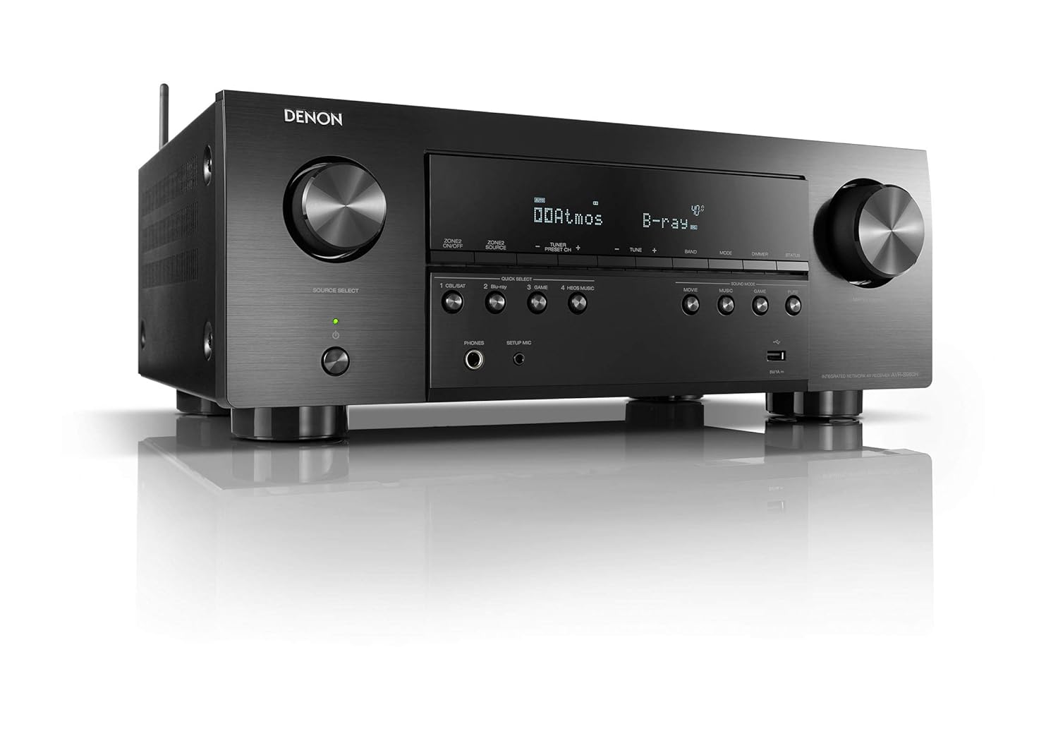 Denon Avr-s960h 7.2 Channel 8k Av Receiver With 3d Audio, Voice Control And Heos Built-in
