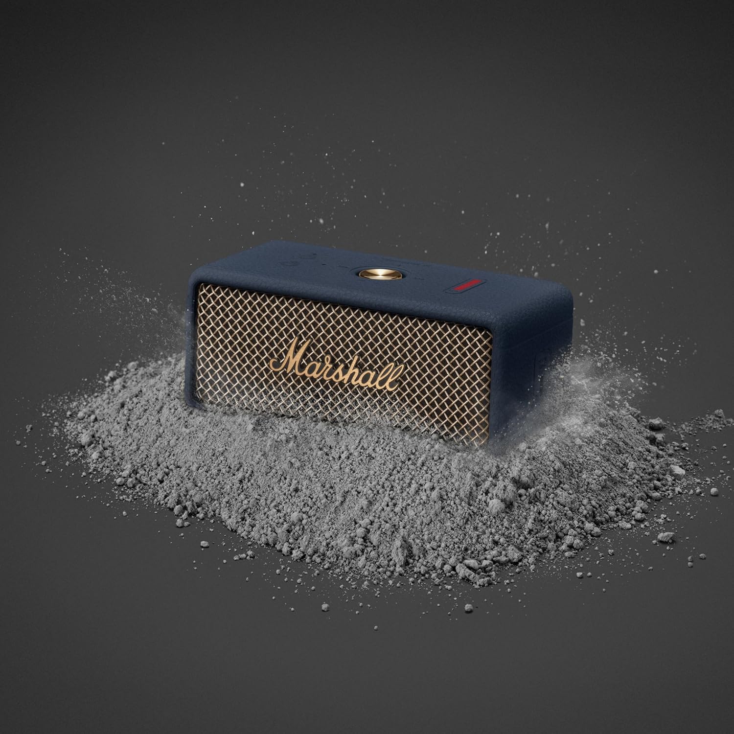 Marshall Emberton III Compact Portable Bluetooth Speaker with 32+ Hours of Playtime, (360° Sound), Dust & Waterproof (IP67) – Midnight Blue.