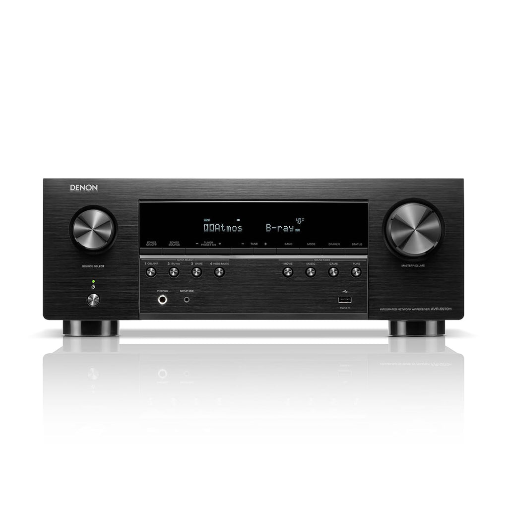 Denon Avr-S970H 8K Ultra Hd 7.2 Channel (90Watt X 7) Av Wireless Receiver - Built For Gaming, Music Streaming, 3D Audio & Video, Alexa + Heos, Black