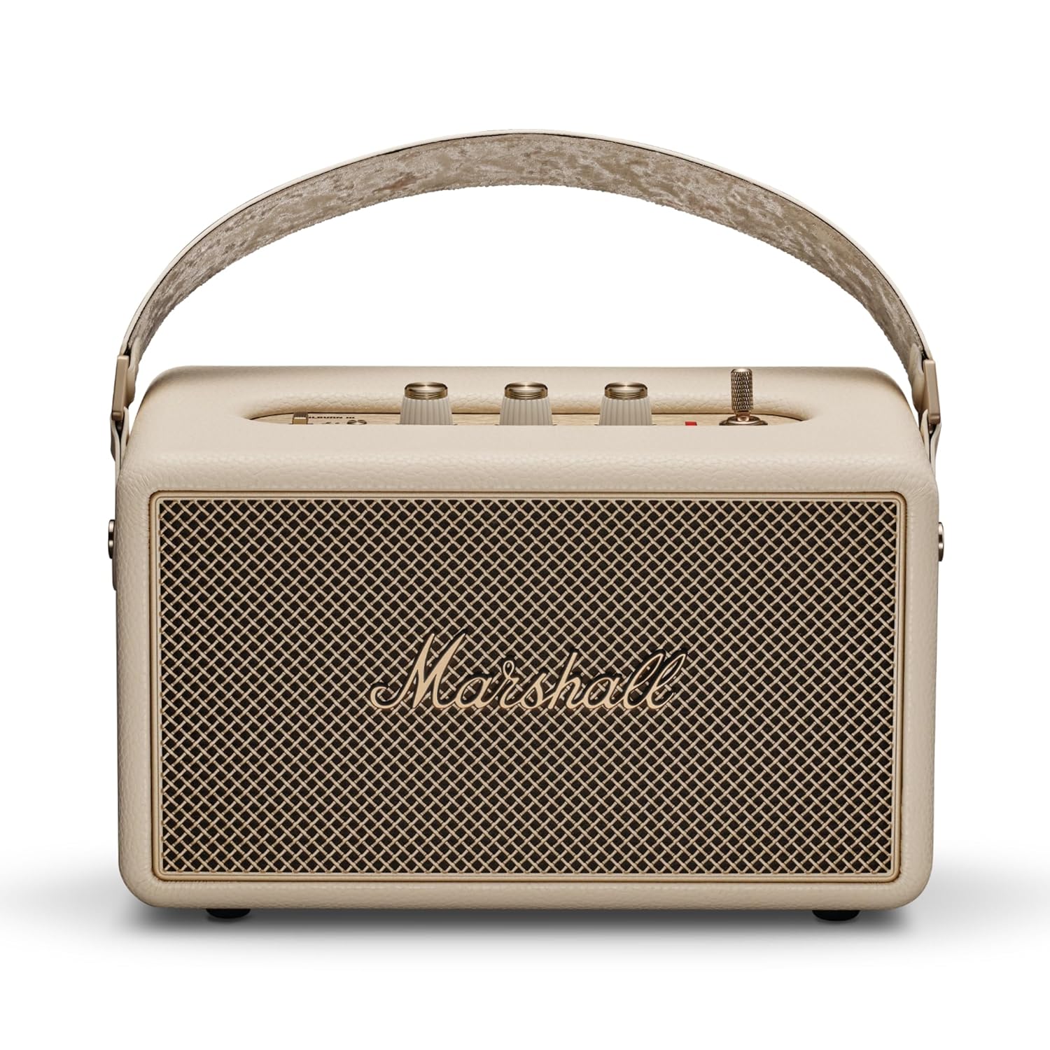 Marshall Kilburn III Portable Bluetooth Speaker with 50+ Hours of Portable Playtime, (360° Sound), Dust & Water-Resistant (IP54) – Cream.