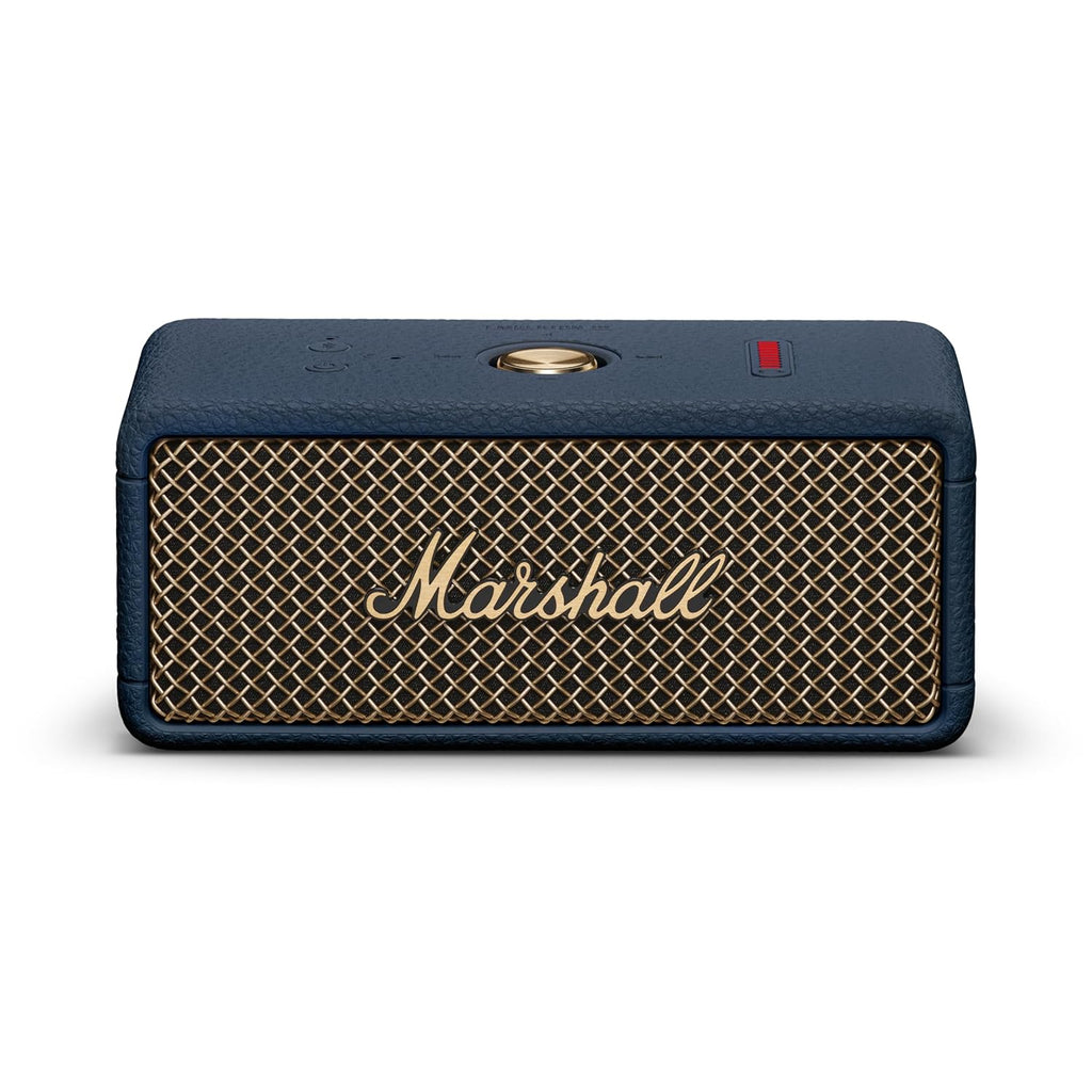 Marshall Emberton III Compact Portable Bluetooth Speaker with 32+ Hours of Playtime, (360° Sound), Dust & Waterproof (IP67) – Midnight Blue.