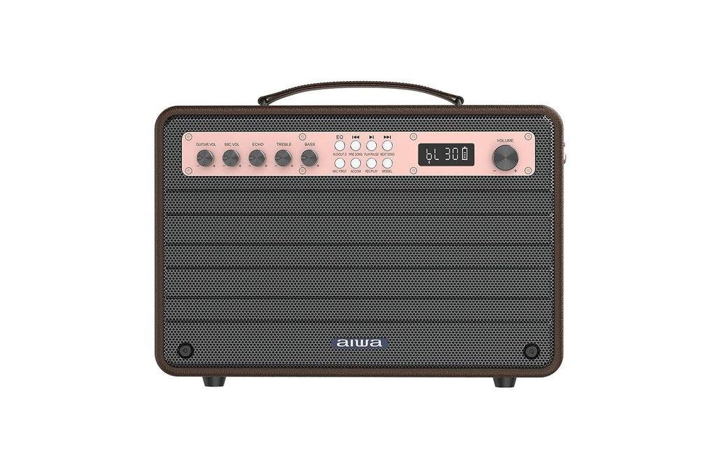 Aiwa Bluetooth Speaker with Powerfull Bass, Portable Speaker with Wireless Mic, 9+ Hours Portable Play Time, 80W Speaker TWS Dual-Link Technology | MI-X 440-Enigma Beta (Rose Gold)