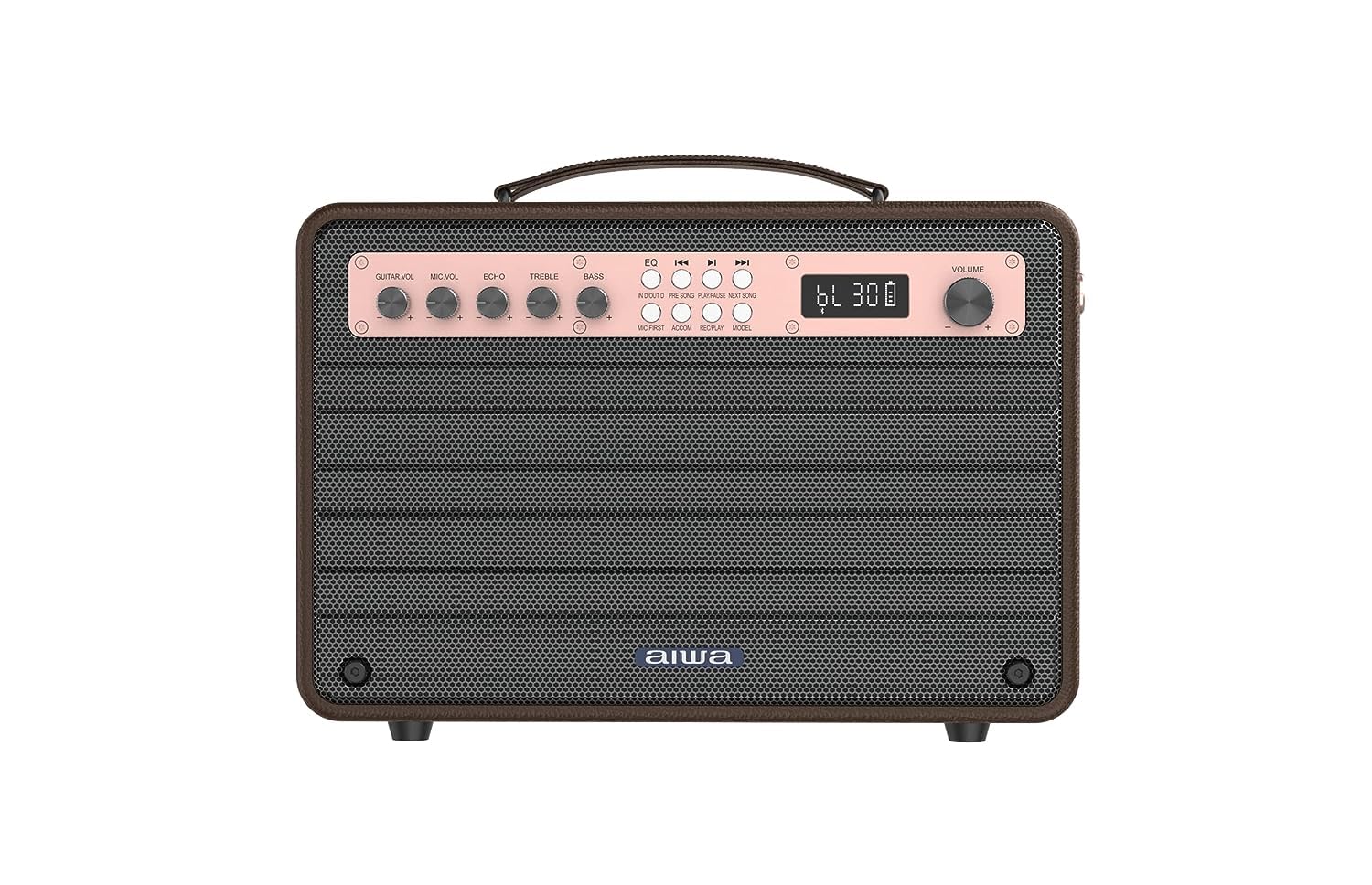 Aiwa Bluetooth Speaker with Powerfull Bass, Portable Speaker with Wireless Mic, 9+ Hours Portable Play Time, 80W Speaker TWS Dual-Link Technology | MI-X 440-Enigma Beta (Rose Gold)