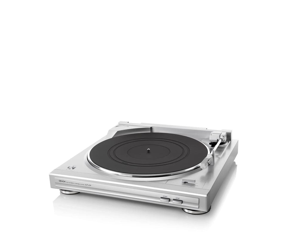 Denon DP-29F Automatic Belt-Drive Analog Turntable with Pre-Mounted Cartridge and Built-in Phono Preamp - Silver