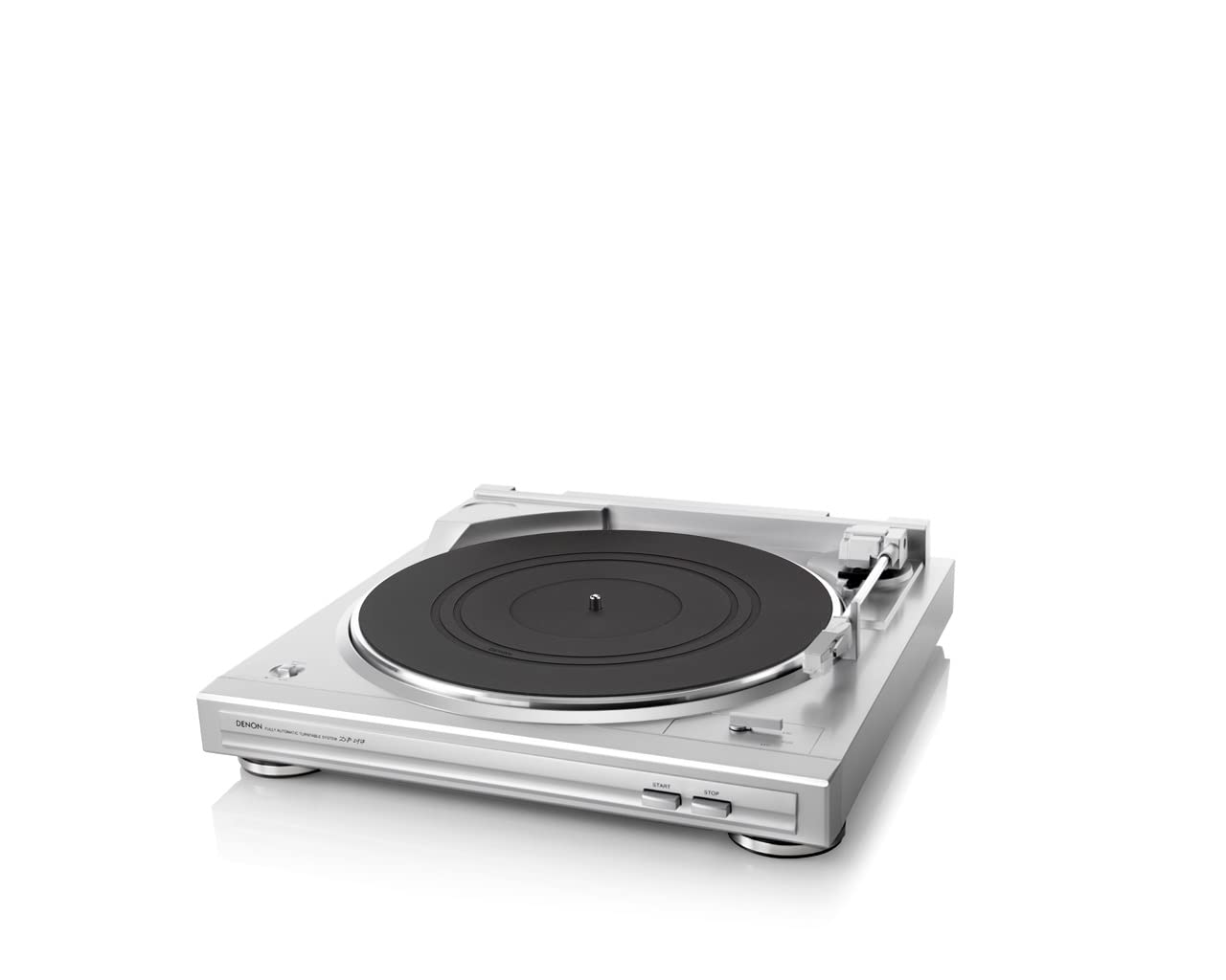 Denon DP-29F Automatic Belt-Drive Analog Turntable with Pre-Mounted Cartridge and Built-in Phono Preamp - Silver