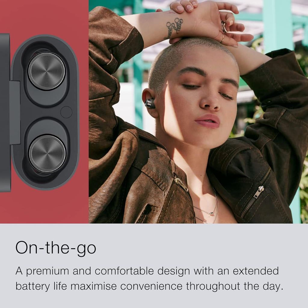 Bowers & Wilkins Pi5 S2 Wireless True Wireless Noise Cancelling Headphones with Bluetooth, aptX, Active Noise Cancelling (ANC) and Integrated Microphones // Storm Grey