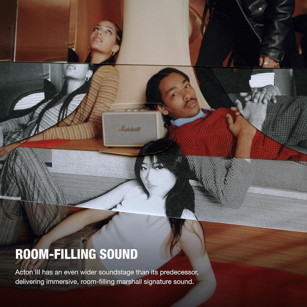 Marshall Acton III 60 W Bluetooth Powered Home Speaker, Cream