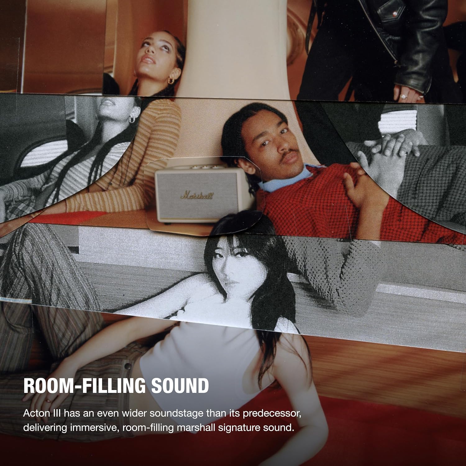 Marshall Acton III 60 W Bluetooth Powered Home Speaker, Cream