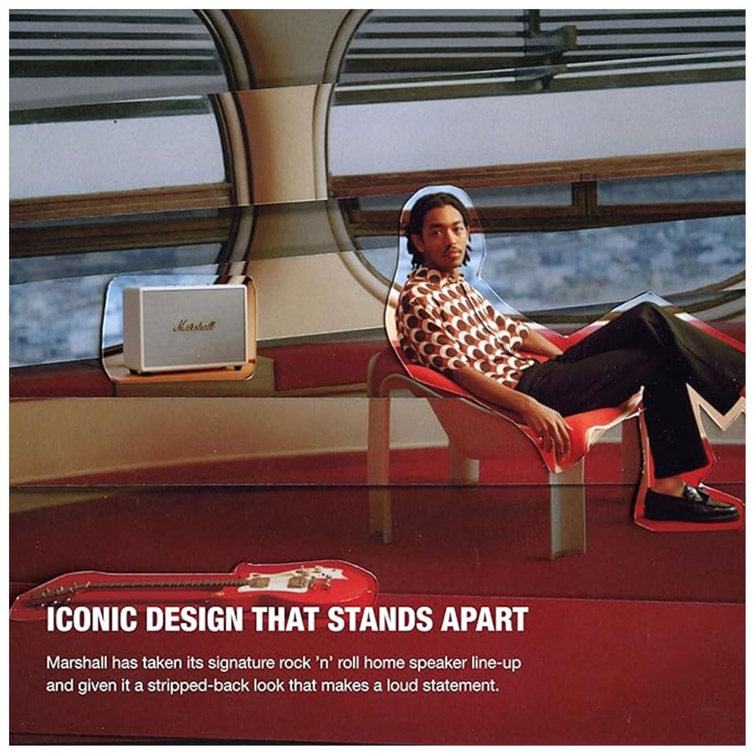 Marshall Woburn III Wireless Bluetooth Powered Speaker (Cream), 150 Watts