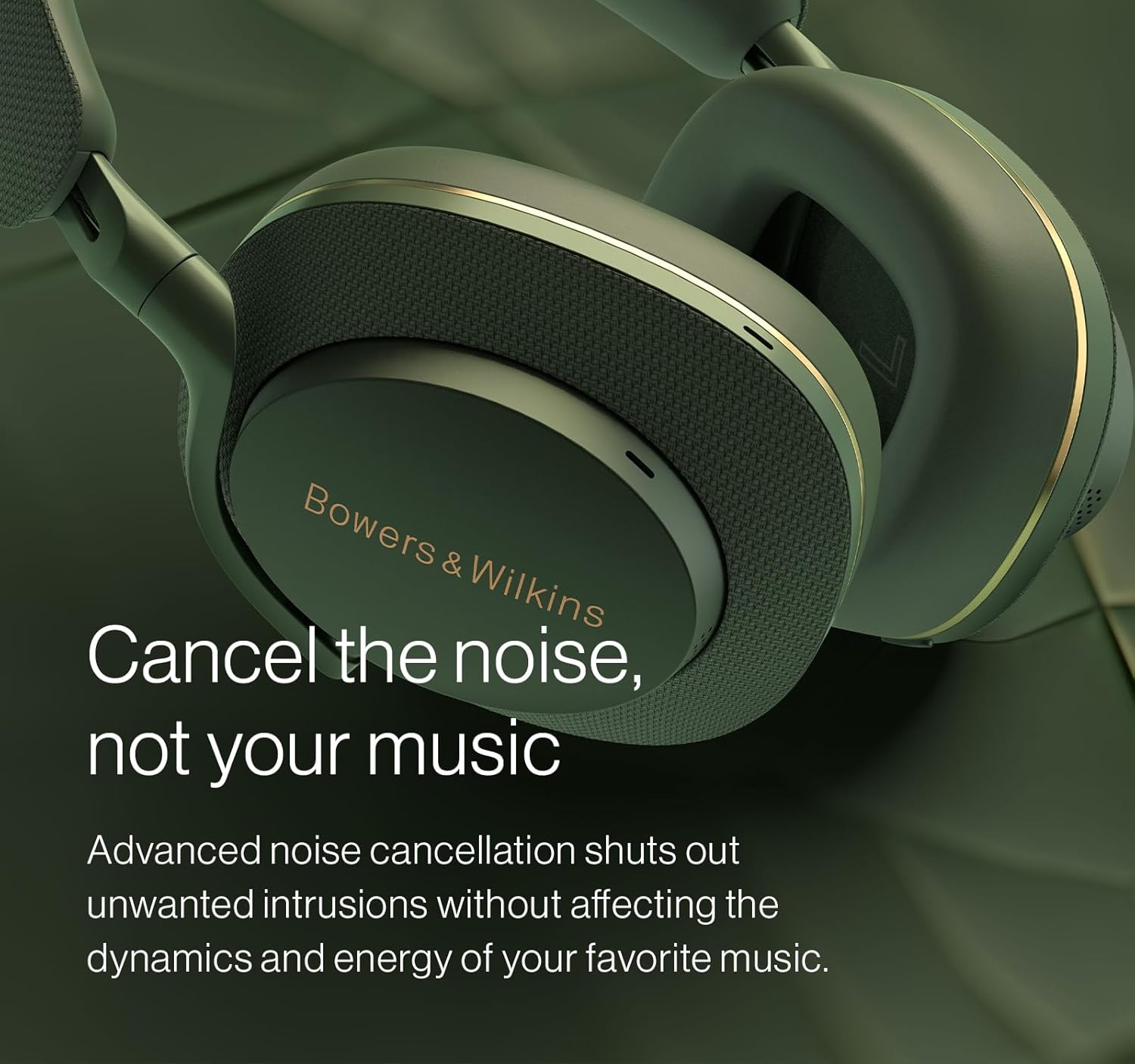 Bowers & Wilkins Px7 S2e Over-Ear Headphones - Enhanced Noise Cancellation & Transparency Mode, Crystal-Clear Calls, Bluetooth, 30-Hour Playback, Forest Green