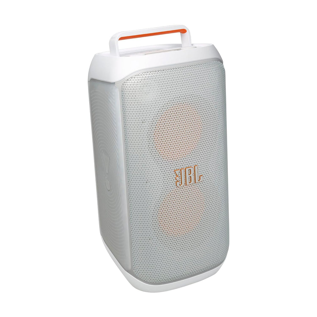 BL Partybox 120 Wireless Bluetooth 160W Party Speaker, AI Sound Boost, Futuristic Light Show, Upto 12Hrs Playtime,Multispeaker Connection by Auracast, Guitar & Mic Input, Splashproof (White)