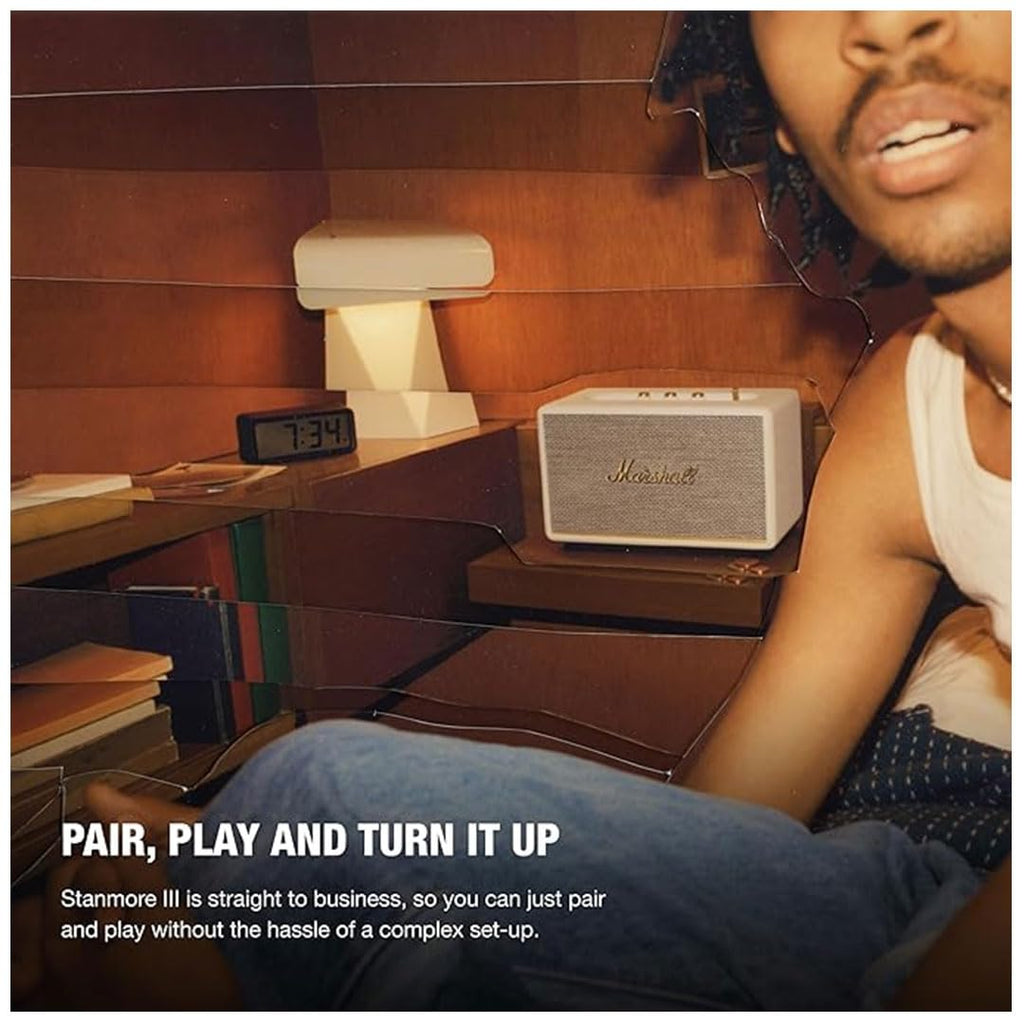 Marshall Stanmore III Bluetooth Wireless Powered 15 Watts Speaker (Cream)