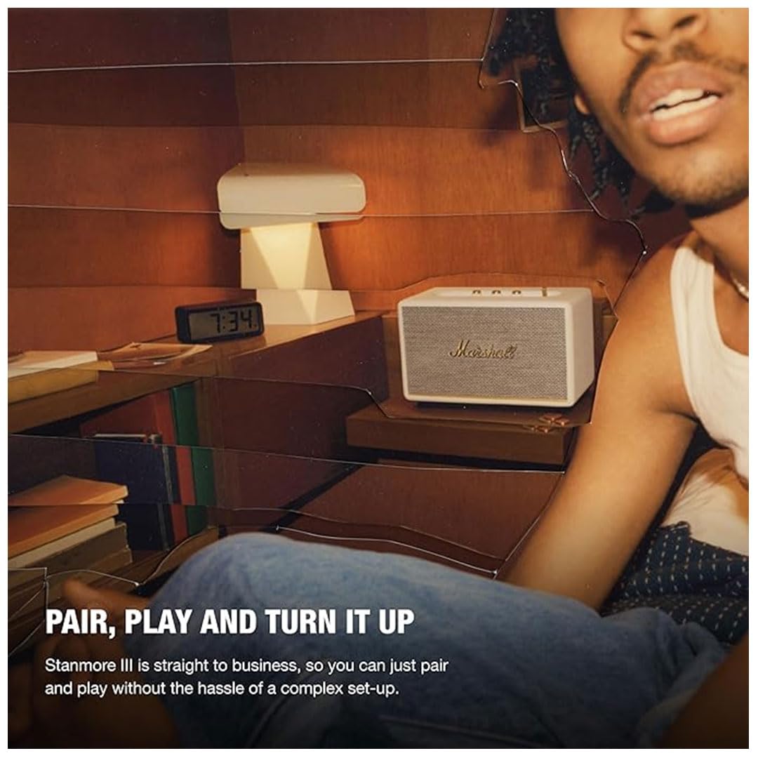 Marshall Stanmore III Bluetooth Wireless Powered 15 Watts Speaker (Cream)