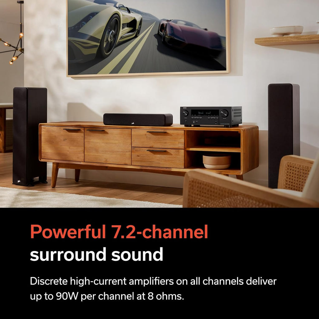 Denon Avr-S970H 8K Ultra Hd 7.2 Channel (90Watt X 7) Av Wireless Receiver - Built For Gaming, Music Streaming, 3D Audio & Video, Alexa + Heos, Black