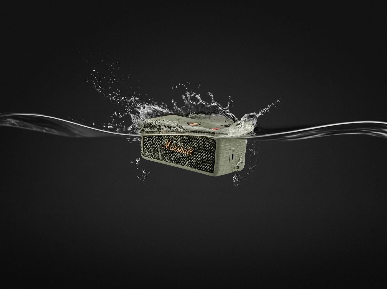 Marshall Emberton III Compact Portable Bluetooth Speaker with 32+ Hours of Playtime, (360° Sound), Dust & Waterproof (IP67) – Sage.