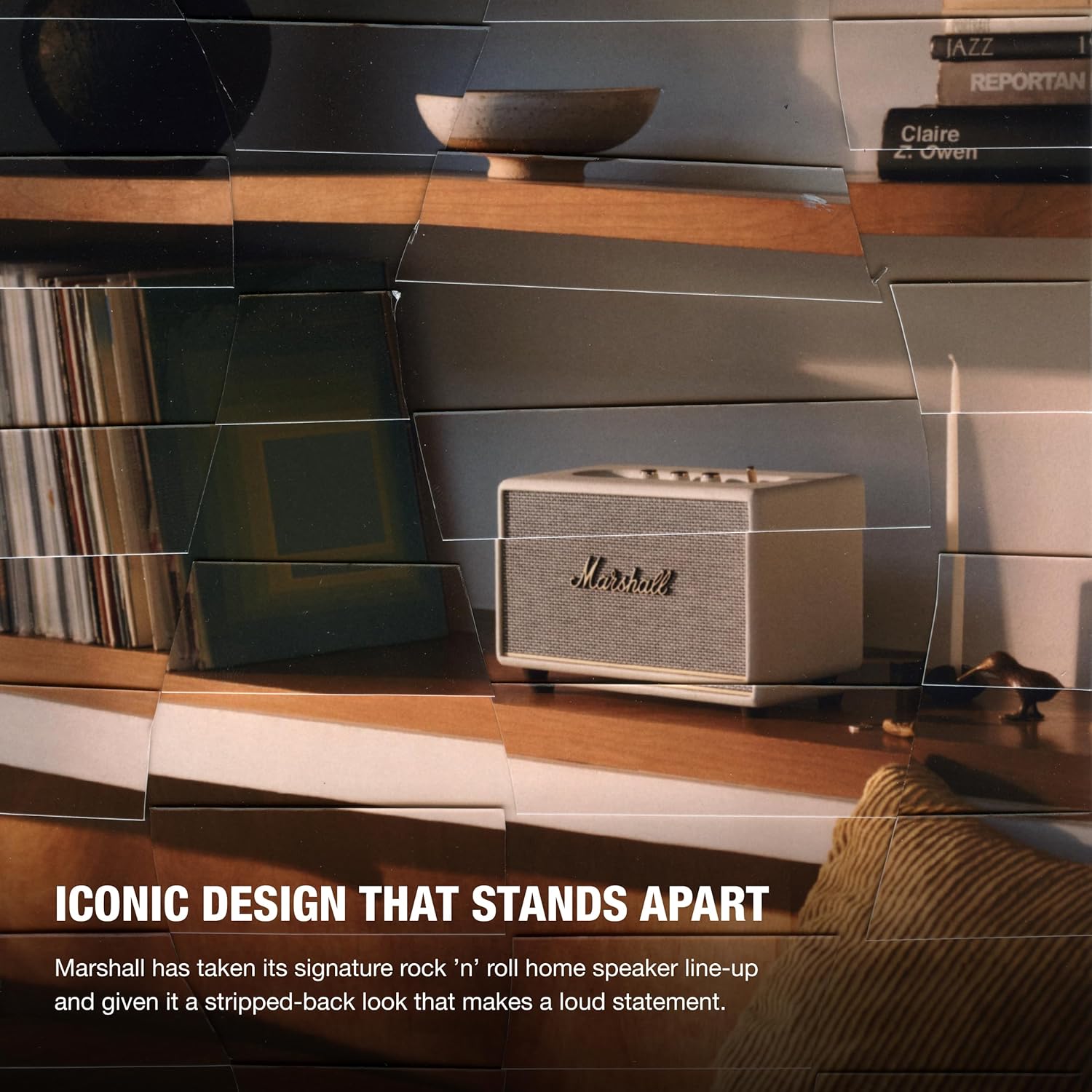 Marshall Acton III 60 W Bluetooth Powered Home Speaker, Cream