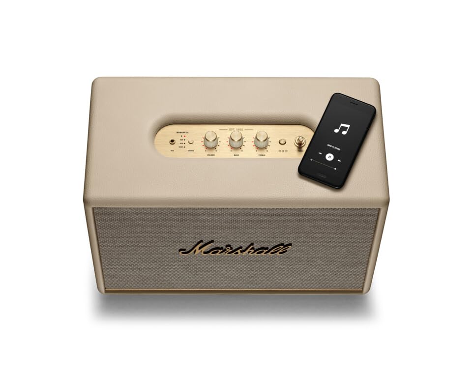 Marshall Woburn III Wireless Bluetooth Powered Speaker (Cream), 150 Watts