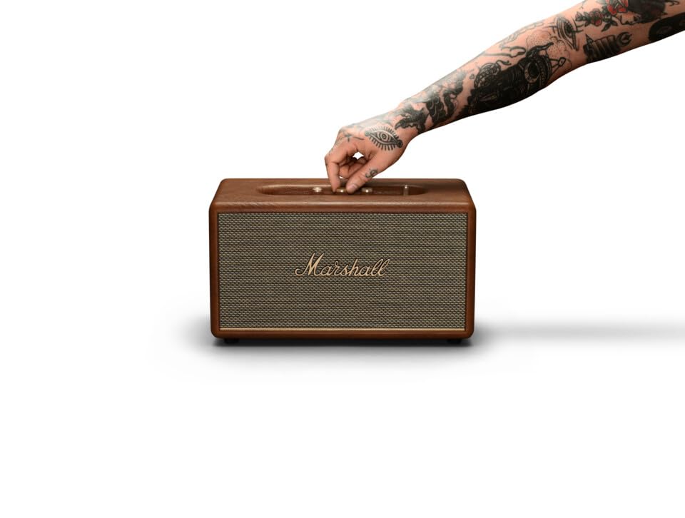 Marshall Stanmore III Wired Connectivity Home Speaker with Bluetooth 5.2 & RCA or 3.5mm Input - Brown